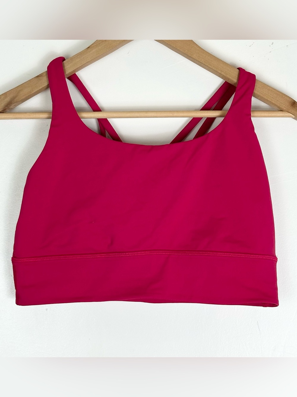 Lululemon Energy Longline Bra Medium Support B–D Cups Sz 10 Pink Yoga Training